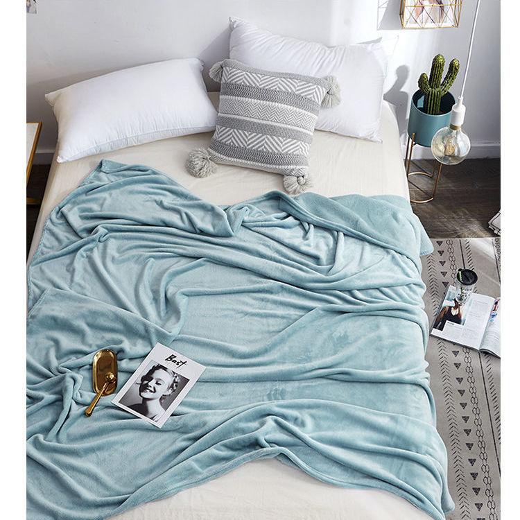 Coral Fleece Four Seasons Cover Blanket Air Conditioning Blanket Coral Fleece Sheet Single Piece Heating Fall/Winter Blanket Sofa Bed Cover