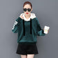 Women's Sweater Winter Fashion Trend Thickening Plus Velvet Warm Hooded Blouse