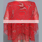 L-XXXXXL Plus Size Mom's Summer Chiffon Dress Mid-length  Printed Over-the-knee Skirt