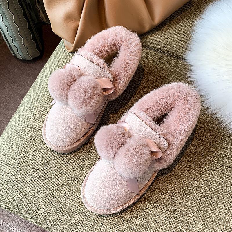 Cute Short Tube Snow Boots Women Winter Short Boots Wild Plus Velvet Cotton Shoes Winter Shoes Casual Shoes