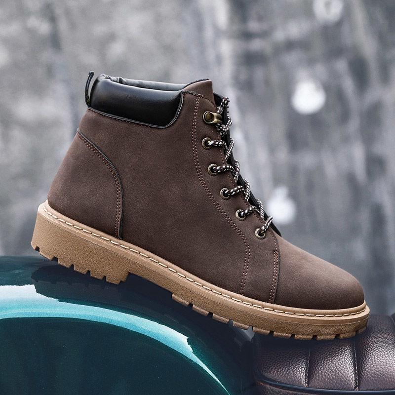 Boots Men Suede Leather Fashion Snow boots Male Work Shoes Martin Boot Large