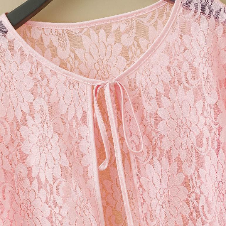 XL-6XL Women's High-grade Hollow-carved Design Lace Shawl Spring Summer Large Size Cardigan Sun Protection Thin Coat  Air Conditioning Shirt