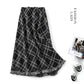 Ladies Long Knitted Skirt Autumn Winter Women's Fringed Plaid Umbrella Skirt High Waist A-line Big Swing Skirt