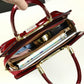 European and American Fashion Bow Leather Shoulder Messenger Handbag Middle-aged Ladies Bag