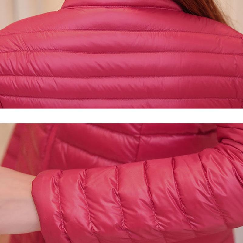 Winter Women Ultralight Thin Down Jacket White Duck Down Jackets Long Sleeve Warm Coat Parka Female Portable Outwear