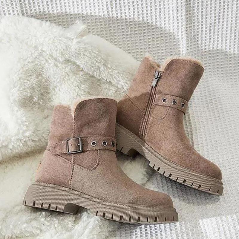 Snow Boots Women's Winter Short Tube and Velvet Non-slip Warm Cotton Shoes All-match Student Tide Martin Boots