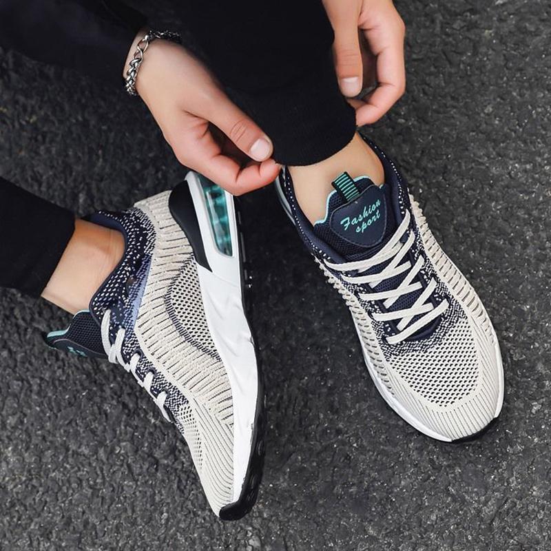 Men's Sneakers Shock Absorption Lightweight Casual Running Shoes Breathable Running Shoes with Soft Sole Mesh
