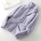 Coral Fleece Plush Jacket Women's Autumn and Winter Fleece Warm Loose Jacket Solid Color Stand Collar Zipper Jacket