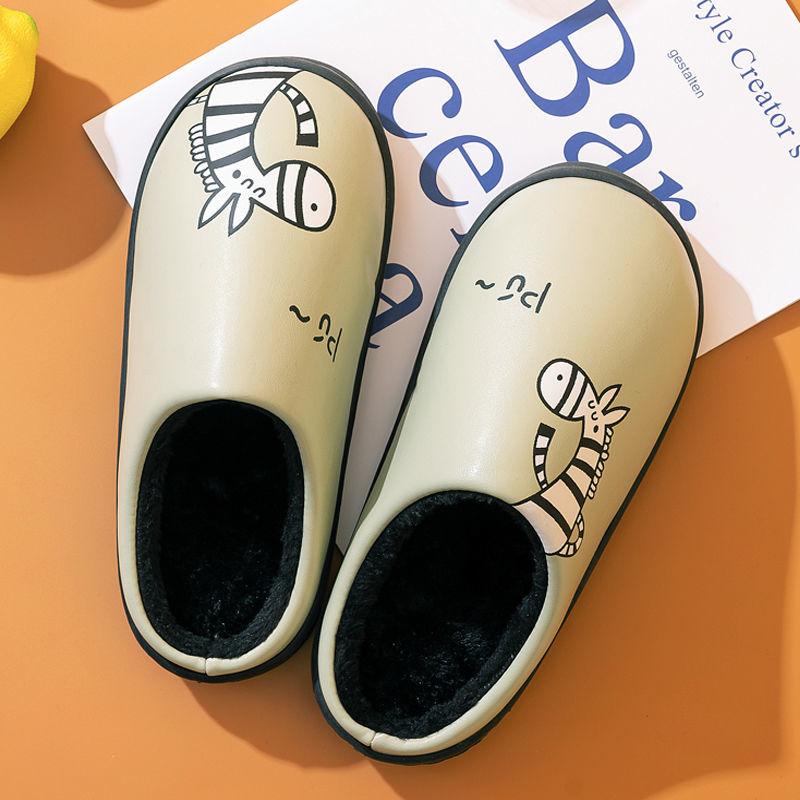 Indoor Non-slip and Dirt-resistant Cotton Slippers To Keep Warm Autumn and Winter Flat Shoes Fashion Casual