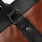 Business Briefcase Men Brown PU Leather Wild Zipper Waterproof Handbag Shoulder Bags Computer Bag