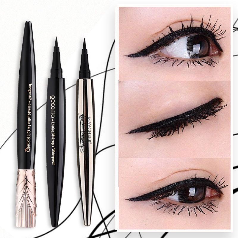 Two sets of eyeliner non-staining waterproof hard head beginner sweat-proof non-liner eyeliner