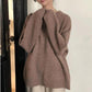 Large Size Sweater Women Korean Version Loose Solid Color Round Neck Pullover Long Sleeve Sweater Top Ins