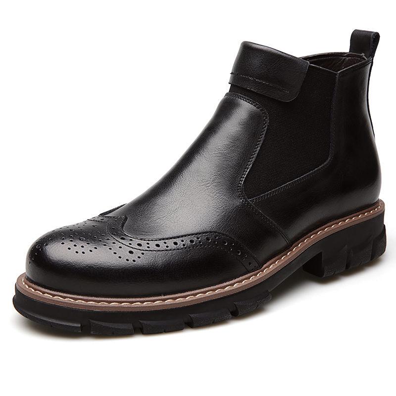 Chelsea Boots Men's Martin Boots Men's Leather Shoes Martin Boots Autumn and Winter Snow Boots