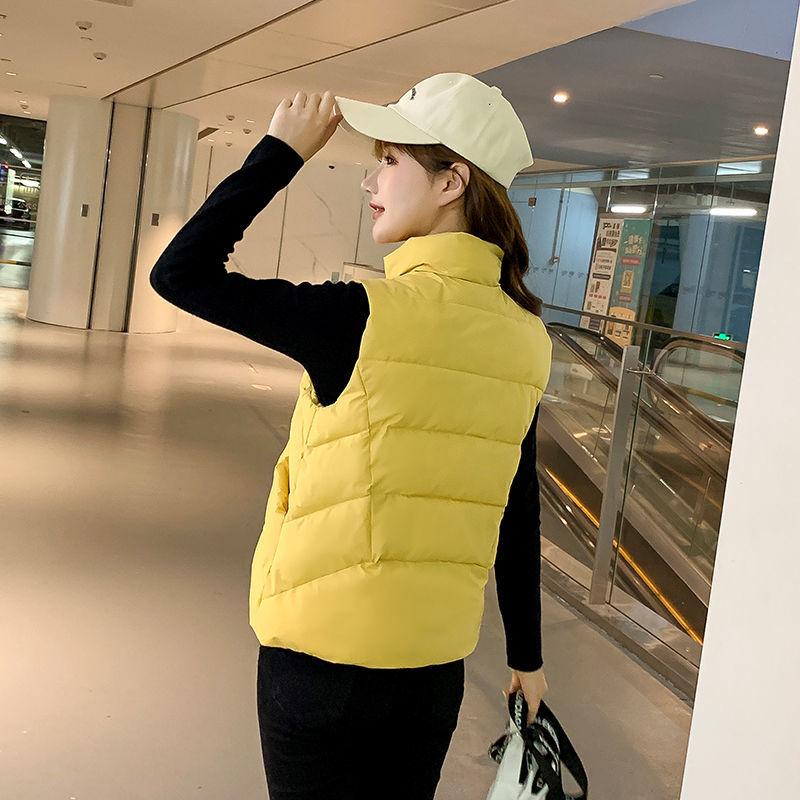 Women's Vest Down Cotton Jacket Loose Large Size Stand-up Collar Hoodless Waistcoat for Small People To Wear Winter Warm Jackets In Winter