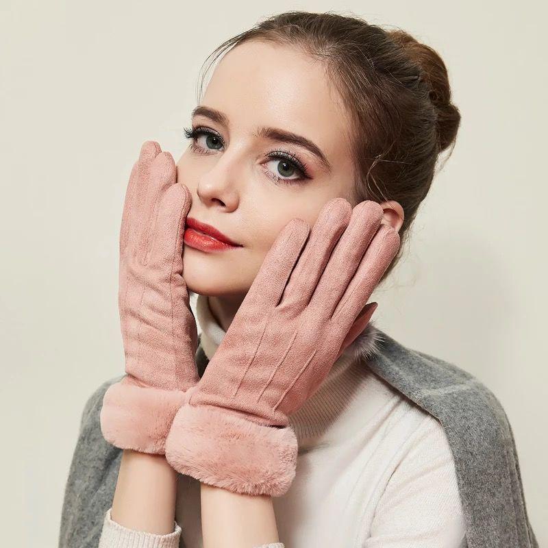 Windproof gloves Winter Warm gloves Thick gloves Woman fashion gloves Plush Cotton gloves