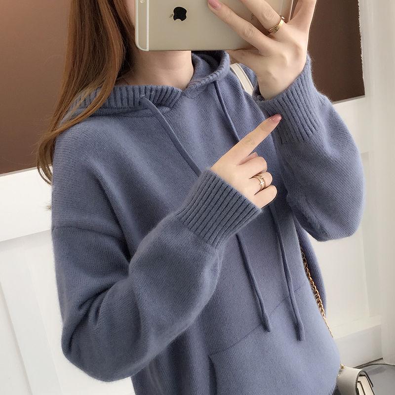 Pofulove (guaranteed against hair loss) autumn and winter pullover sweater women sweater women hooded sweater women