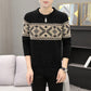 Chenille Autumn and Winter Men's Round Neck Sweater Thickened Warmth Fashion Sweater Men's Sweater