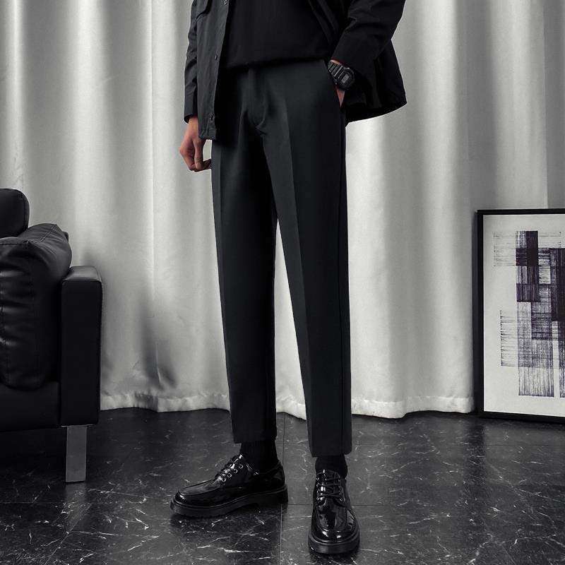 Spring and Autumn Suit Pants Men's Drape Casual Straight-leg Trousers Men's Slim Trousers