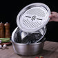 3PCS/Set Kitchen Graters Cheese Grater with Stainless Steel Drain Basin for Vegetables Fruits Salad