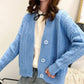 Spring and Autumn Knitted Cardigan Sweater College Style Short Loose Top Fashion Simple Female Jacket