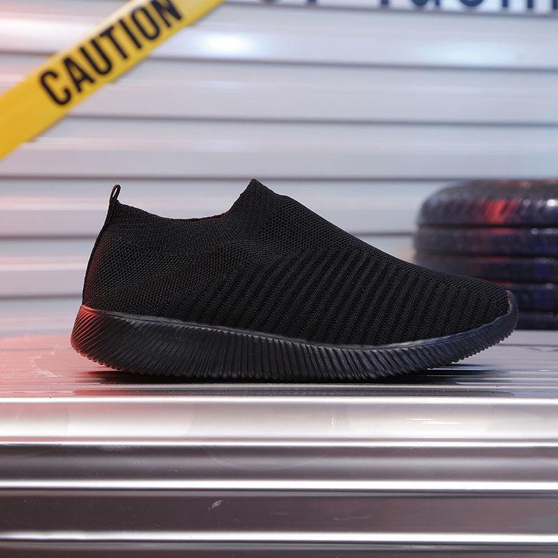 Women Vulcanized Shoes High Quality Women Sneakers Slip on Flats Shoes Women Loafers Plus Size 43 Walking Flat