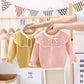 Girls Sweater Autumn and Winter New Sweater Baby Pullover Bottomed Shirt Children's Doll Collar Top
