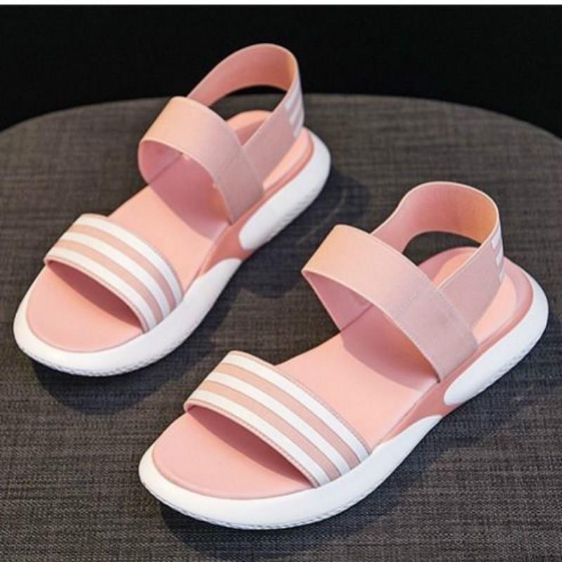 Sandals Female Fish Mouth Summer Thick Bottom Sponge Cake Student Wild Korean Flat Bottom Women's Shoes