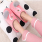 Autumn and Winter Pure Cotton Slippers Flamingo Design Shoes Fashion Flat Cotton Shoes Indoor Casual Shoes