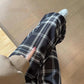 Women's Winter Casual Cashmere Plaid Slim Pants Female Plush Thickened Versatile Loose High Waist Wide Leg Pants