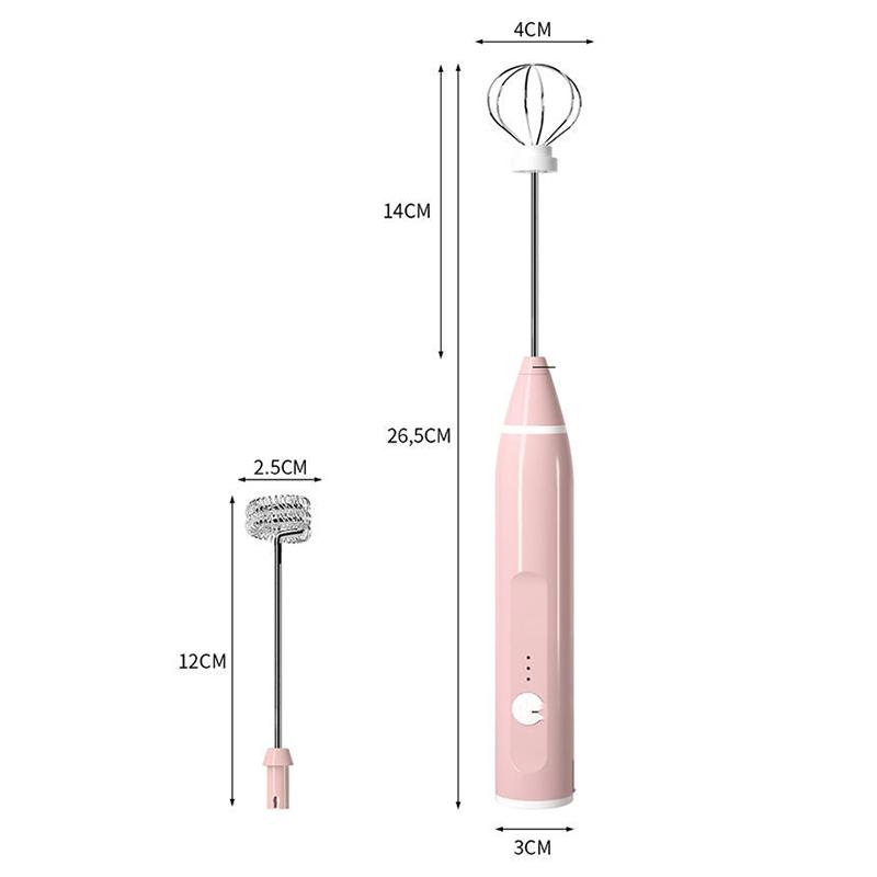 Portable Electric Whisk Stainless Milk Fronther Electric Mixer USB Rechargeable