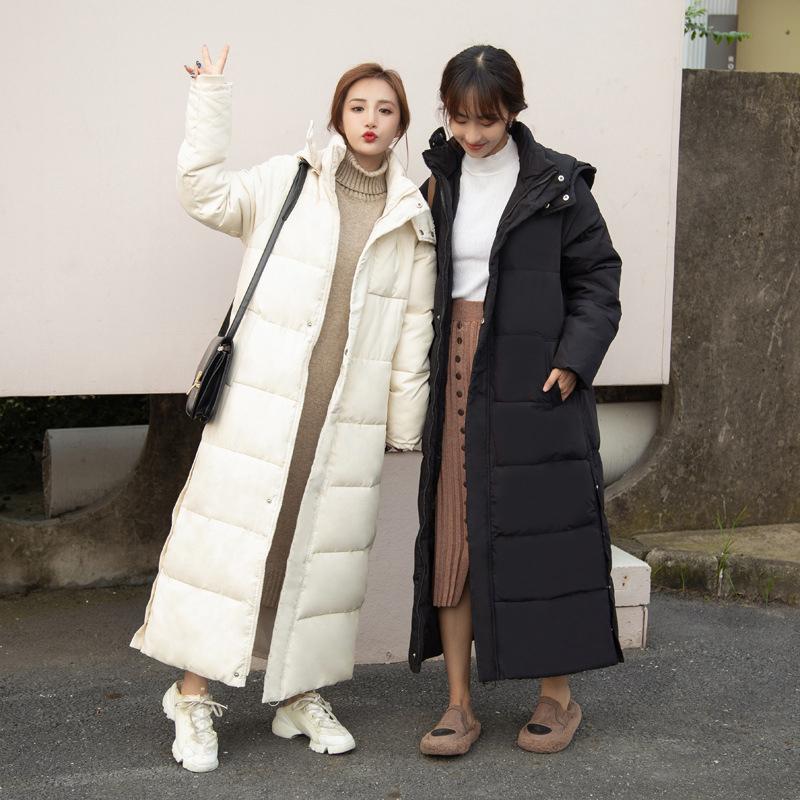 Down Jackets Women Long Winter Jacket and Coats 2021 New Thicken Warm Hooded Parkas Coat
