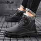 Cotton Shoes 2021 Winter Men's Plus Velvet Snow Boots High-top Thickening Warm and Wear-resistant Martin Boots