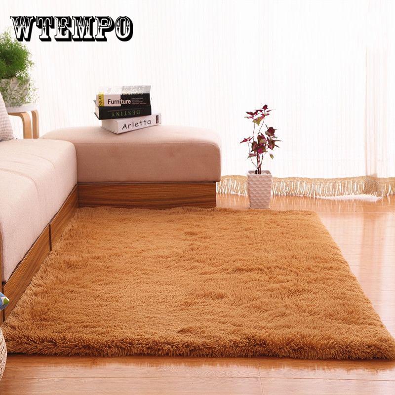 Living Room Carpet European Fluffy Mat Kids Room Rug Bedroom Mat Antiskid Soft Faux Fur Area