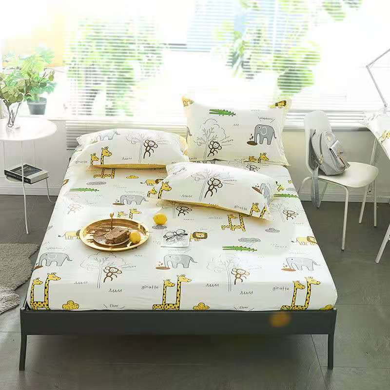Non-slip Thick Protective Cover Mattress Cover Three-piece Cotton Skin-friendly Bedspread Bed Sheet Pillowcase