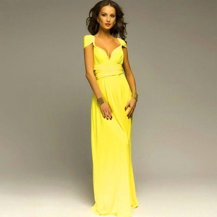 Sexy Women Bandage Long Party Multiway Swing Dress Convertible Infinity Robe Bridesmaids Boho Dress