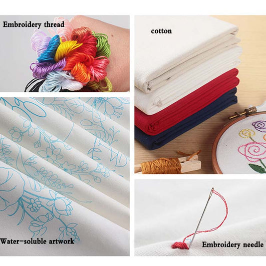 Cartoon Cross Stitch Girl Handmade Simple Thread Embroidery Embroidery Student Small Pendant for Beginners