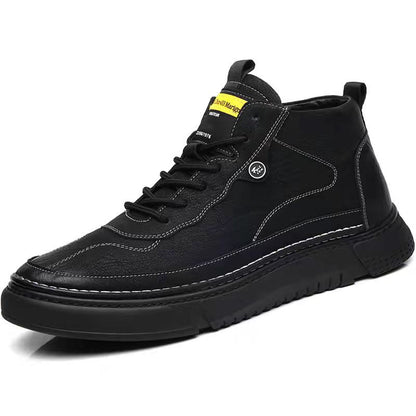 Retro Leather Men's Shoes Low-cut Boots All-match Tooling Shoes Casual Fashion Leather Boots