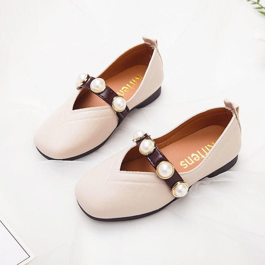 2021 Spring and Autumn Models Girls Shoes Leather Shoes Autumn Little Girls Princess Shoes Children Single Shoes Big Kids Students