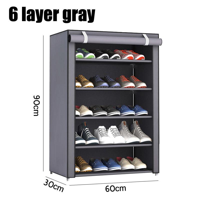 3/4/5/6 Layer Shoes Shelf Easy Assembled Shoe Rack Cabinet Shoe Organizer Stand Holder Home Shoe Box