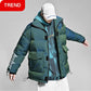 Winter Fashion Trend Short Glossy Men's Bread Wear Trend Couple Thicken Warm Comfortable Jacket