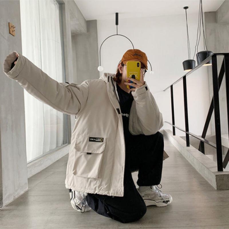 Cotton-padded Jacket Men's Padded Jacket 2021 New Student Loose Padded Jacket Winter Trend Down Padded Jacket Men