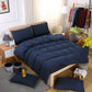 Luxury Solid Color Bed Linens Set Red Microfiber Bed Set Bedclothes Comforter