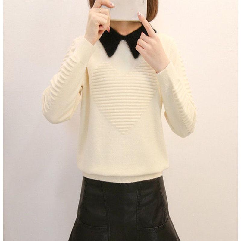 Autumn and Winter Loose Sweater Fashion Casual Bottoming Shirt Simple and Versatile Women's Top