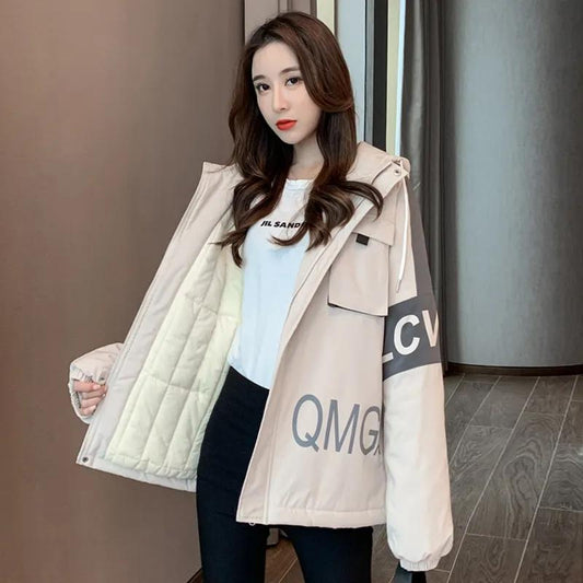 Women's Winter Workwear Padded Student Loose Korean Padded Jacket Short Down Padded Coat Warm Coat Casual Sports Coat