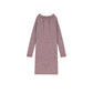 Autumn  Winter Thick Korean Mid-length Sweater Women Over The Knee Knit Sweater Dress Versatile Hooded Base Skirt