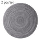 2pcs/set Non Slip Cotton Round Heat Insulation Table Mug Mat Pad Placemat Coasters Home Decor
