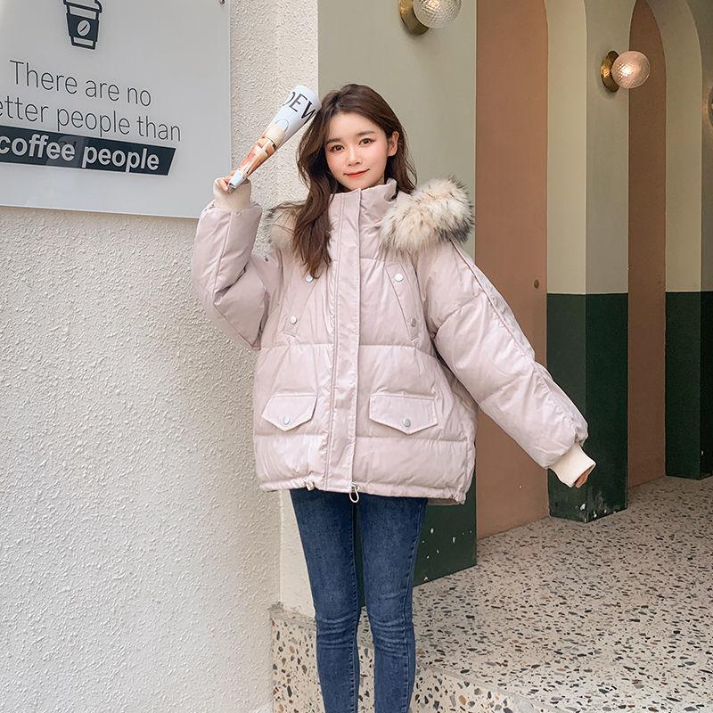 Cotton-padded Jacket Women's Short Loose and Thin Student Bread Coat Korean Style Winter Thick Padded Jacket Fashion Jacket