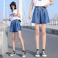 Large Size Denim Shorts Culottes Women's Loose High Waist Casual Fashion Women's Clothing 150kg