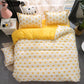 4 Pcs Bedding Set Lavender Printed Bed Sheet Bed Cover Home Textile Bedclothes