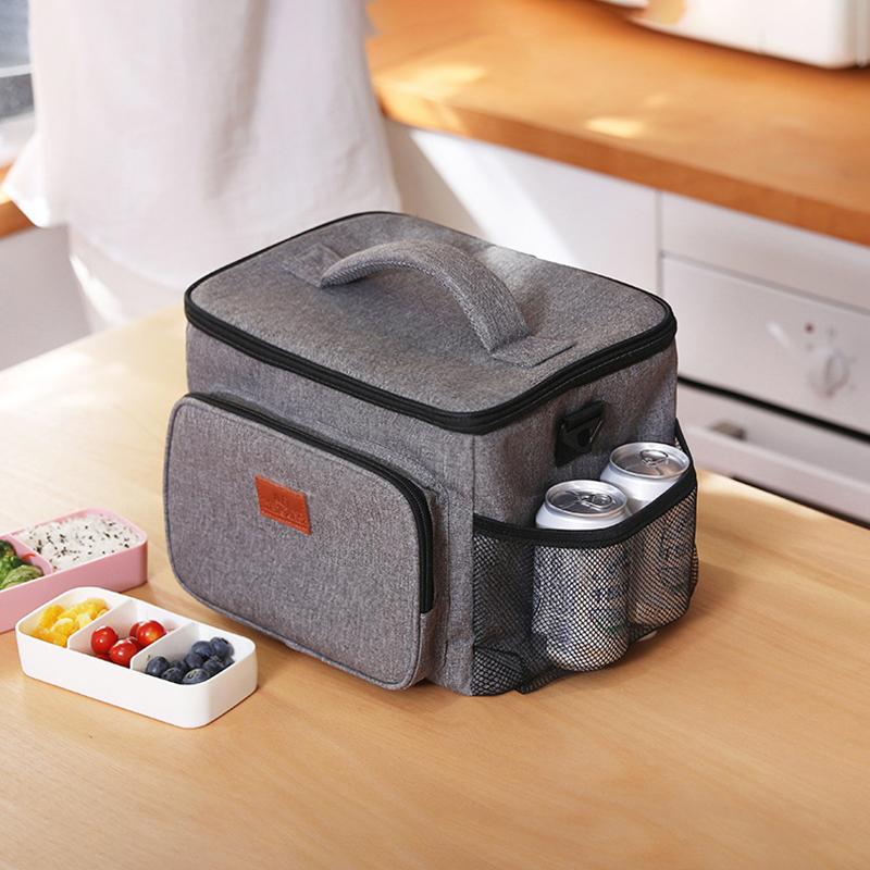 Insulated Thermal Cooler Lunch Box Storage Bag Food Beverage Fruit Fresh Keeping Storage Bag for Outdoor Camping Picnic Beer Cooler Bag